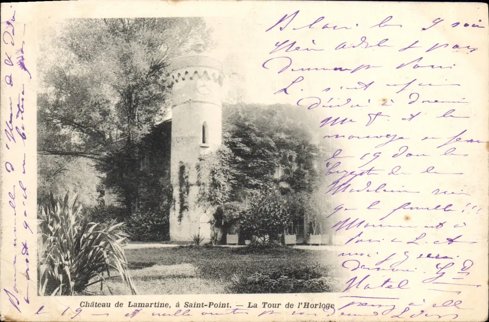 Schloss Lamartine, in Saint-Point — Die Uhrenturm — Verlag: D'Alain & D'Alain - Vorderseite