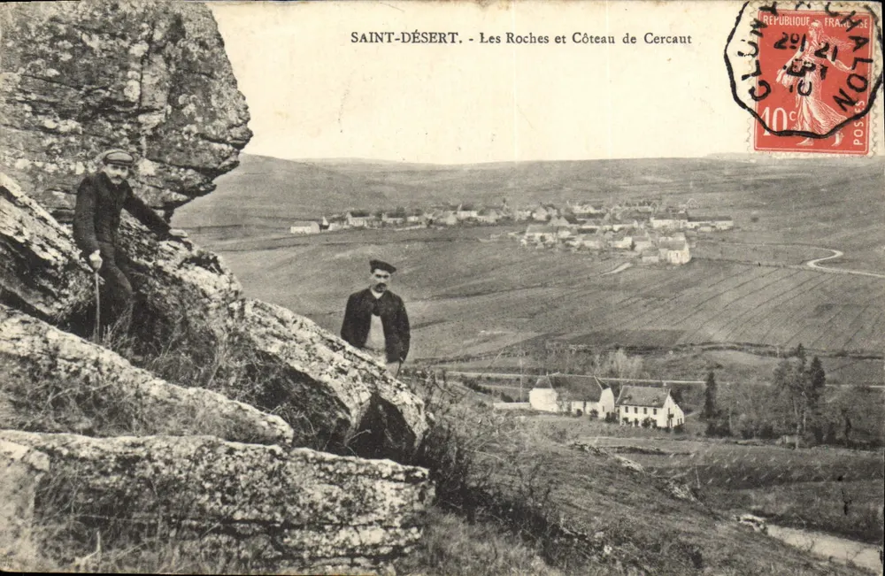 Saint-Désert - Die Felsen und Côteau de Cercaut — Unbekannter Verlag, Seriennummer nicht sichtbar - Vorderseite