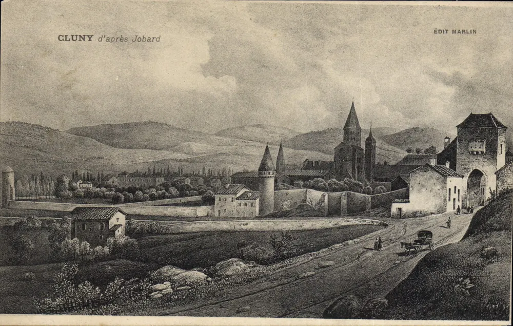 Cluny — uitzicht volgens Jobard — Edit Marlin - Voorkant