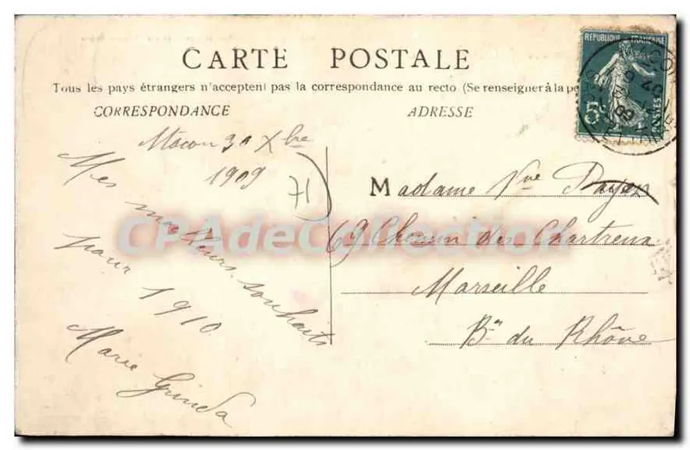 Schloss Vaux-sous-Targe — Pérone — Sammlung der Schlösser der Bourgogne, Phototypie Bourgeois Frères - Rückseite