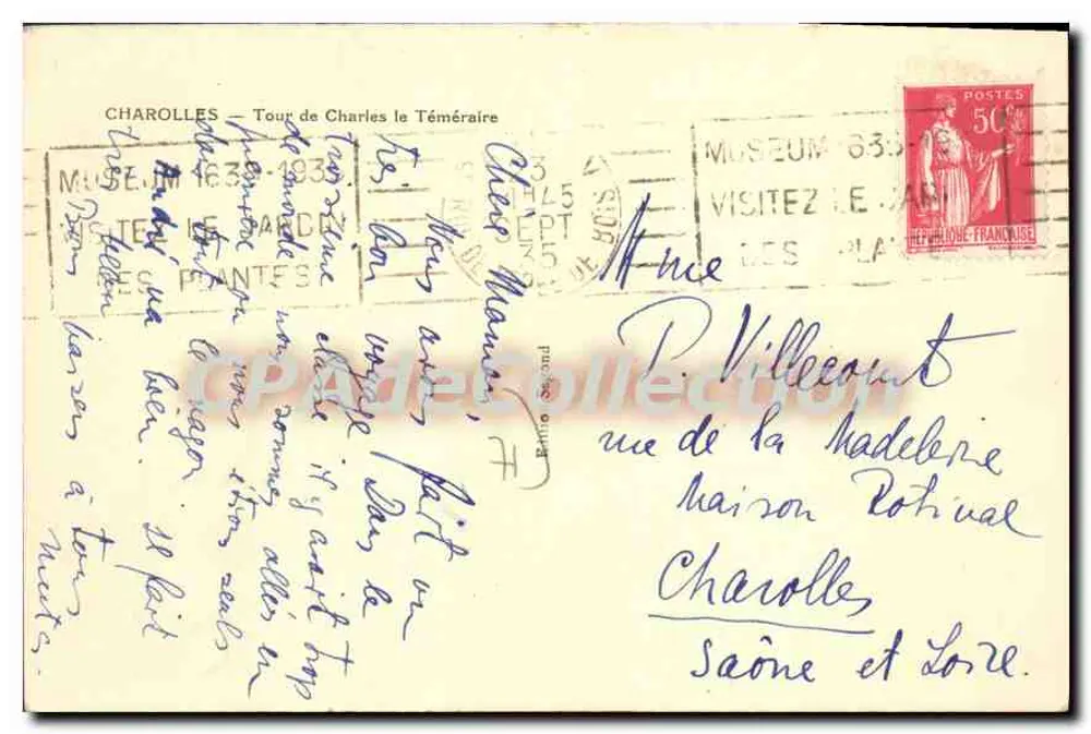 Charolles — Torre de Carlos el Temerario — CPAdeCollection - Reverso