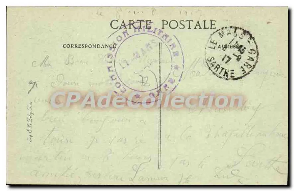 Souvenir do Mans — editor B.D. — número de série não visível - Verso