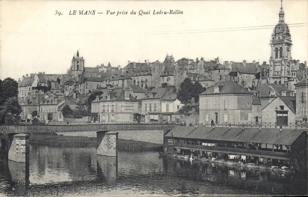 Le Mans — Ansicht vom Quai Ledru-Rollin — Unbekannter Verlag, Nr. 39 - Vorderseite