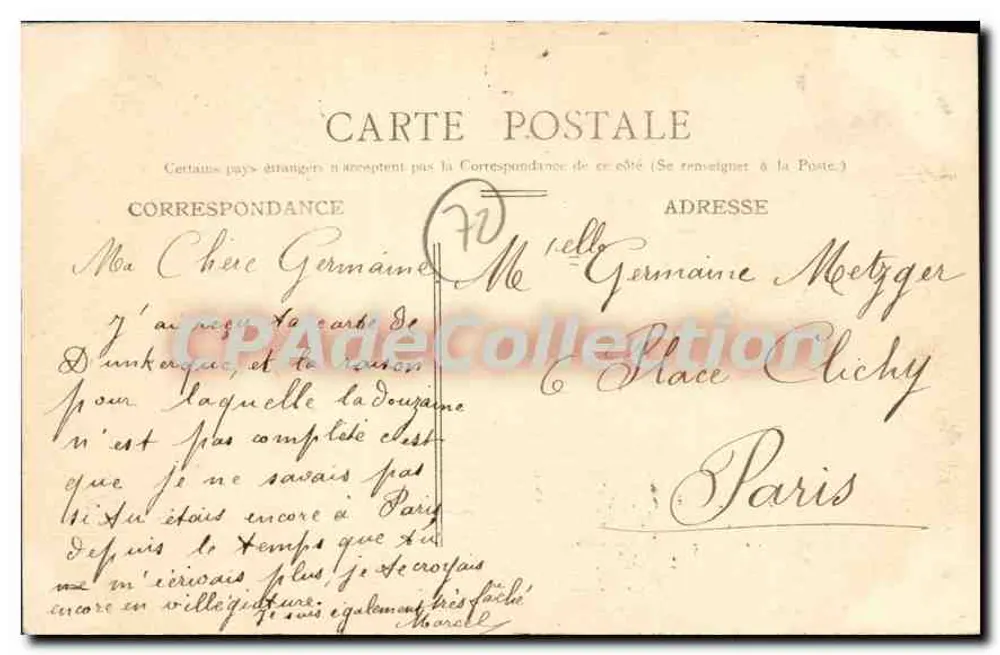 Der Garten des Mont Louis Blanc — Le Mans — Verlag L.C. VIAN, n° 19 - Rückseite