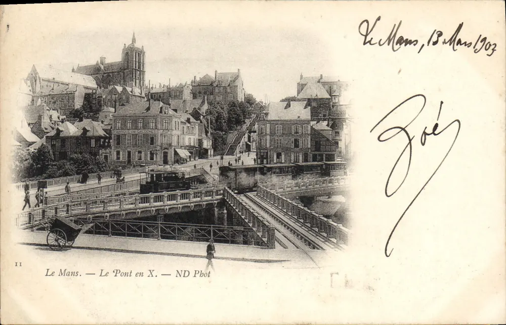 Le Mans — O Ponte em X — ND Phot - Frente