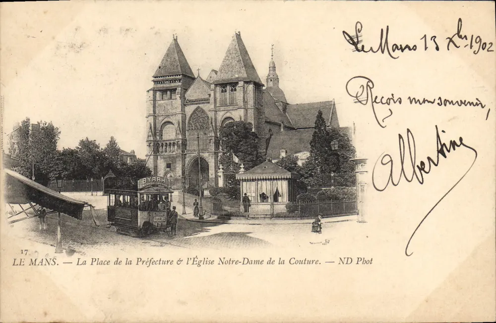 Le Mans — Die Place de la Préfecture & die Kirche Notre-Dame de la Couture — ND Phot - Vorderseite