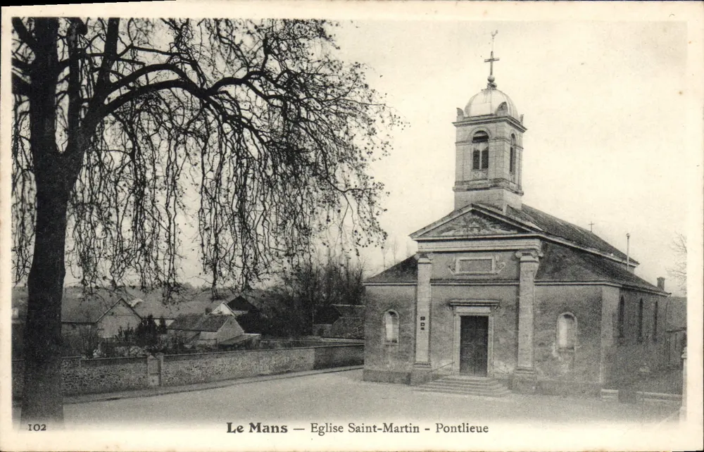 Le Mans — Kirche Saint-Martin - Pontlieue — Unbekannter Verlag, Seriennummer 102 - Vorderseite