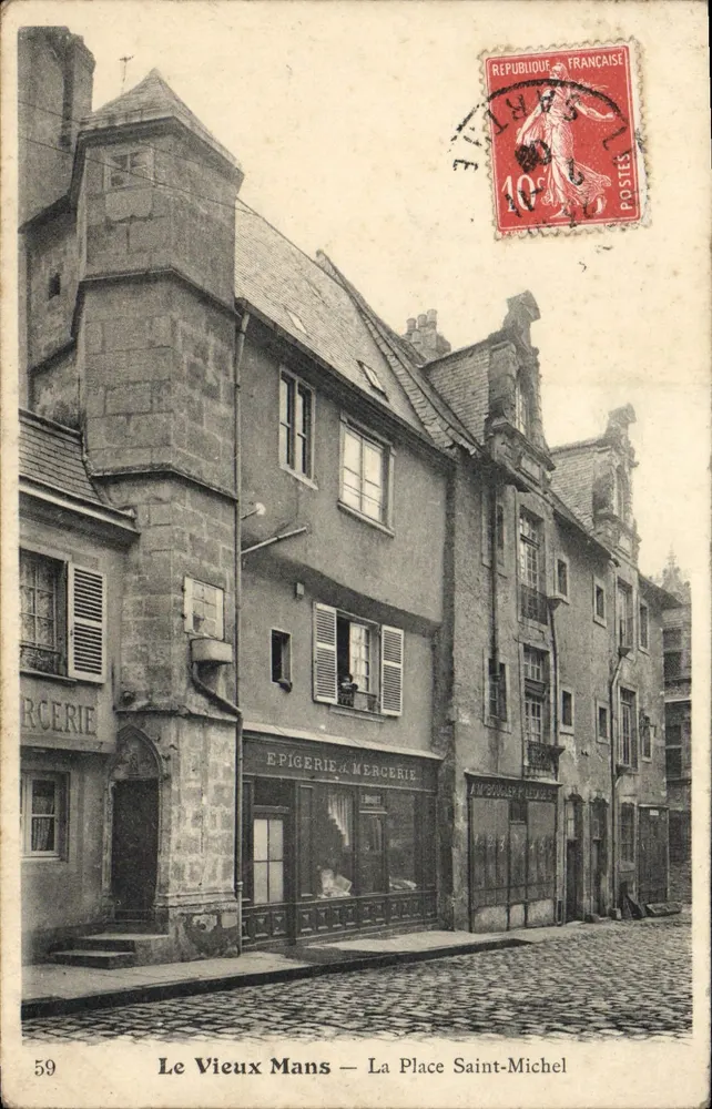 O Velho Mans — A Praça Saint-Michel — Editor desconhecido, n° 59 - Frente
