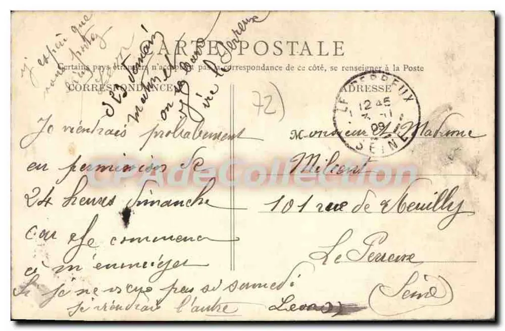 O Velho Mans — A Praça Saint-Michel — Editor desconhecido, n° 59 - Verso