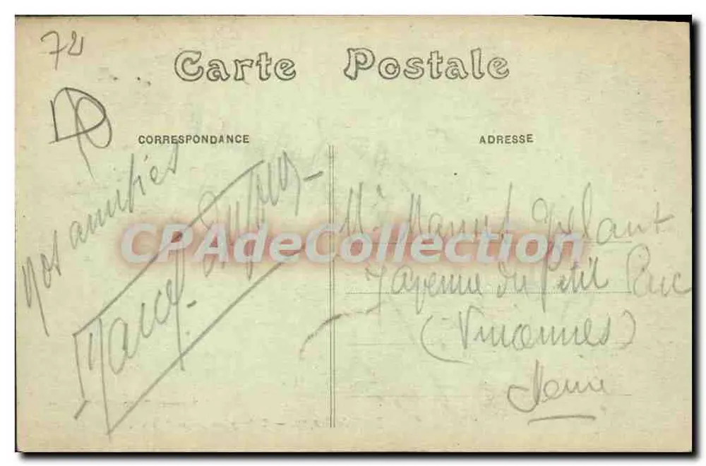Floresta de Bercey — Canto pitoresco na nascente da Hermitière — J. Bouveret, Ch. Chayé, Le Mans - Verso