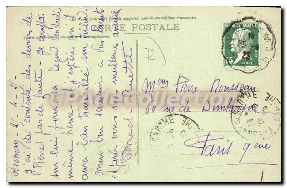 Fresnay-sur-Sarthe (Sarthe) — Teilansicht — R. Blizonard, Verleger in Fresnay - Rückseite