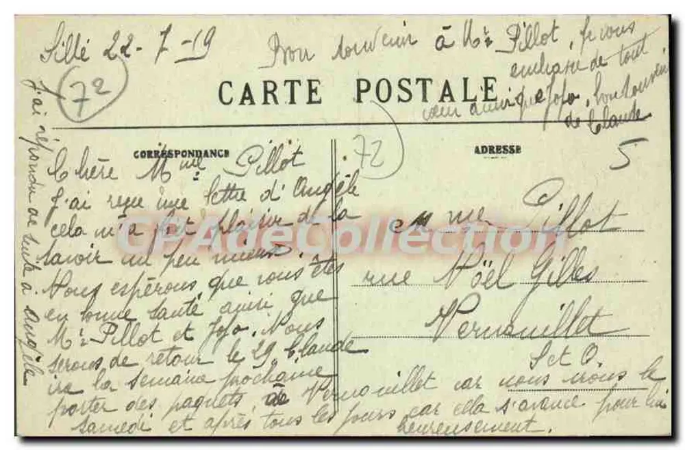 SILLE-le-GUILLAUME — Die Kirche - Das alte Schloss — Verlag: Le Chênesais, phil. 72 - Rückseite