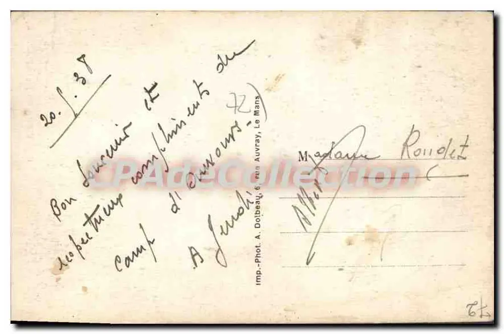 इव्रे-ल-एविक (सार्थ) — ऑवूर्स के प्लेटो — 1871 की 11 जनवरी की लड़ाई के सम्मान के लिए स्मारक — आई.पी. ए. डोल्बो, ले मांस - पीछे
