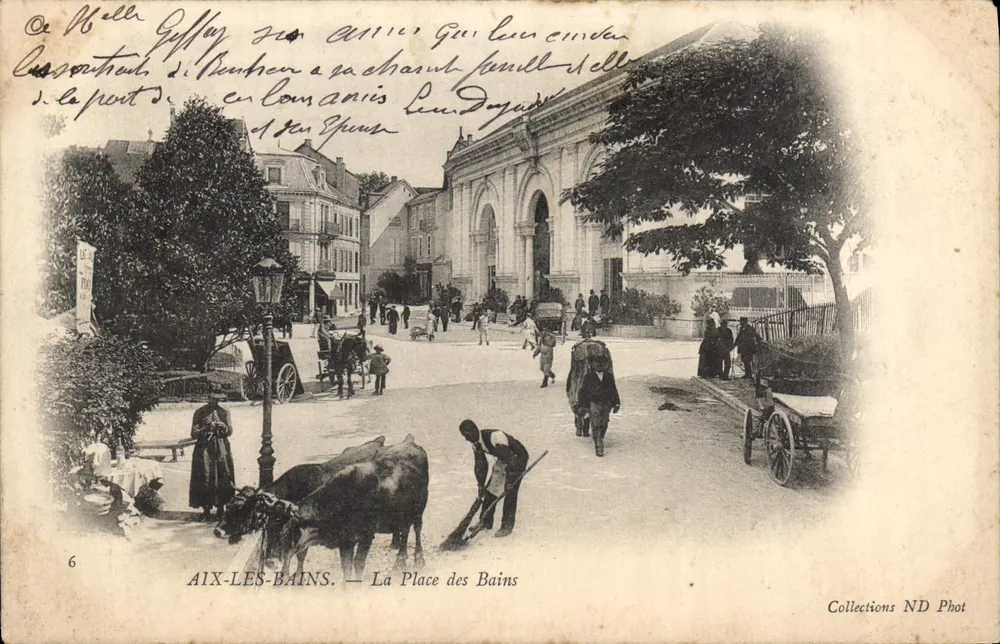 Aix-les-Bains — A Praça dos Banhos — Coleções ND Fot - Frente