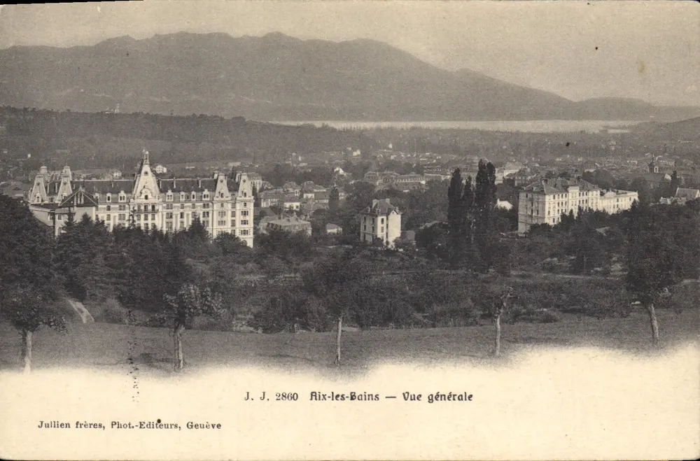 Rix-les-Bains — Vista geral — Jullien frères, Fotógrafos-Editores, Genebra, n° 2860 - Frente