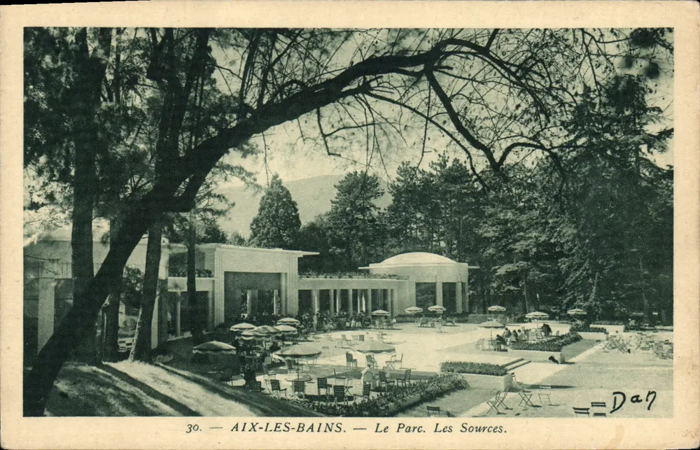 AIX-LES-BAINS — O Parque. As Fontes — editor Dan, n°30 - Frente