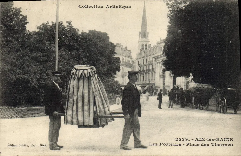 Die Portiers - Place des Thermes — AIX-LES-BAINS — Ausgabe Gilletta, Foto., Nice, Nr. 2239 - Vorderseite