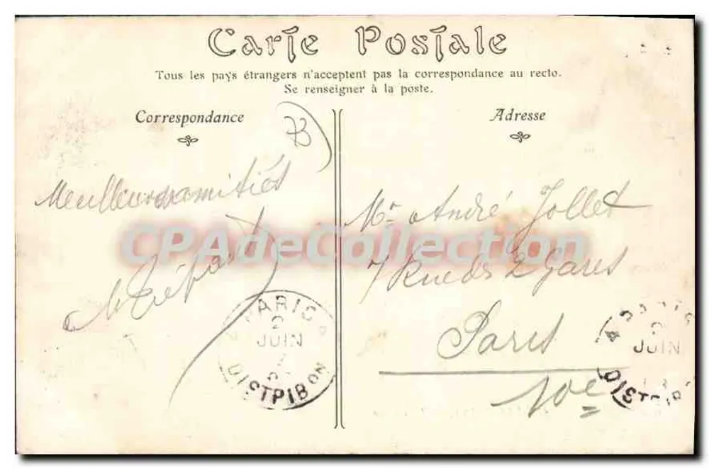 Aix-les-Bains — O Casino — Editor desconhecido, n°9 - Verso