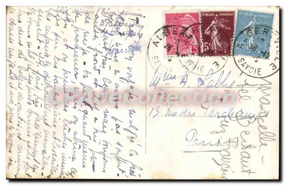 Visão geral da Bête de Cury (1884) — Crêches (1050 m) — editor não identificado, n° de série 5130.104 - Verso
