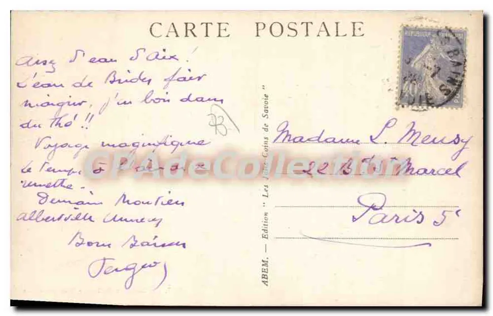 Brides-les-Bains — Widok ogólny — Wydawnictwo ABEM, nr 3913 - Rewers