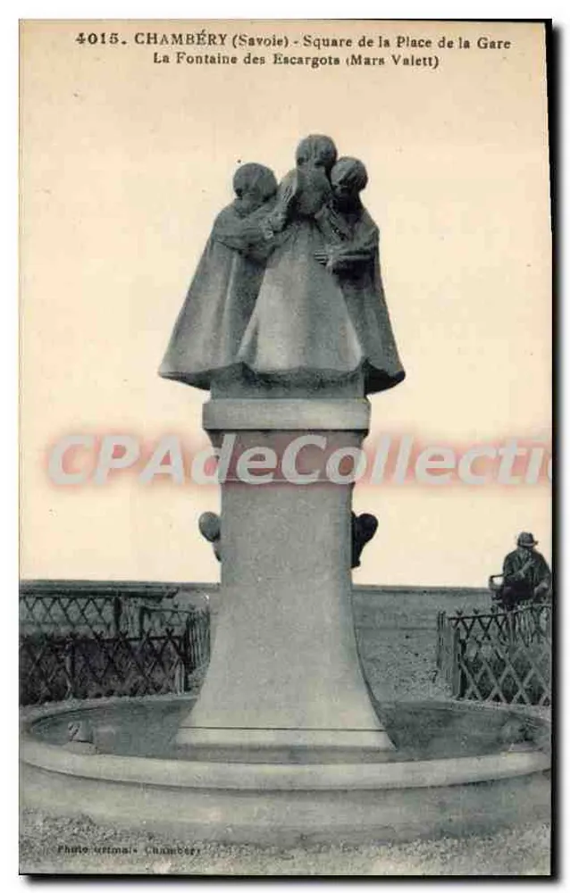 Chambéry (Savoie) - Platz der Bahnhofsplatz - Die Schneckensäule (Mars Valett) - Vorderseite