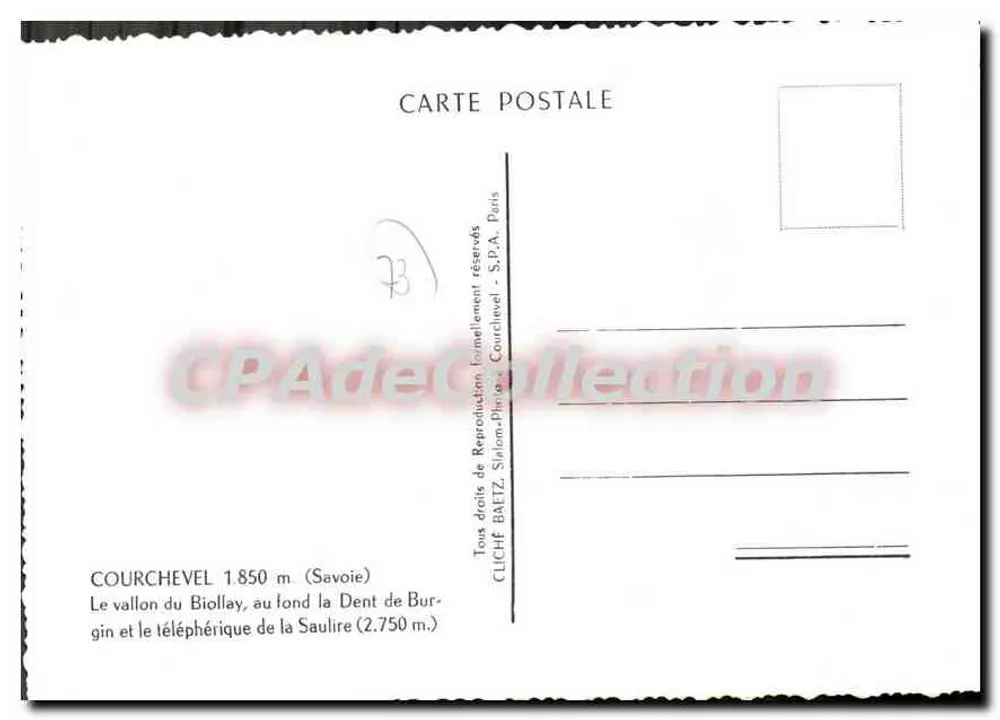 Courchevel — Vallon du Biollay und Dent de Burgin — Cluchf Baetz - Rückseite
