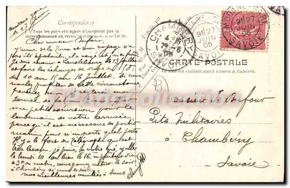 मोडान-विले — गांव और बर्फीली पर्वतों का पैनोरमा — F. Montez, संपादक, संख्या 7834 - पीछे
