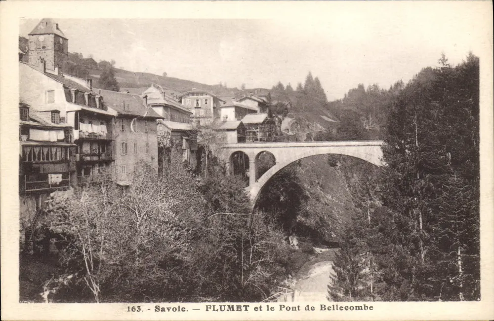 Flumet e o Ponte de Bellecombe — Savoie — n° 163 - Frente