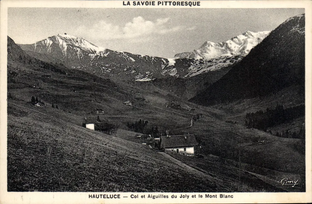 Höhe Luce — Pass und Spitzen von Joly und Mont Blanc — Giry - Vorderseite