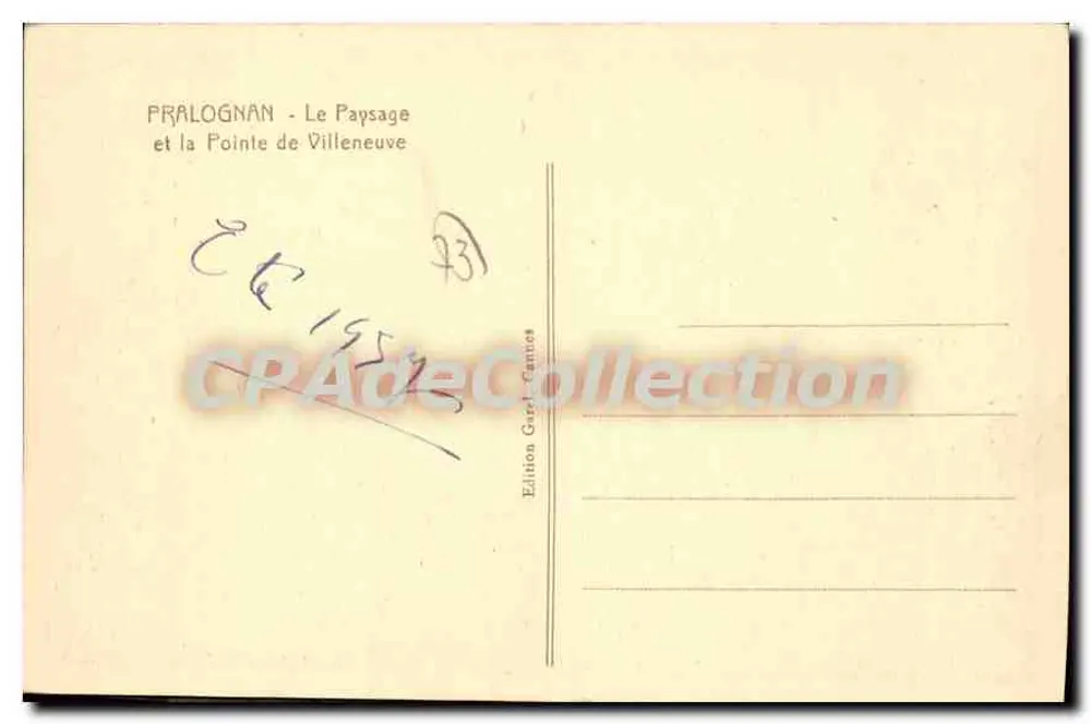 Pralognan - Das Landschaft und die Pointe de Villeneuve — Édition Gare Cannes - Rückseite