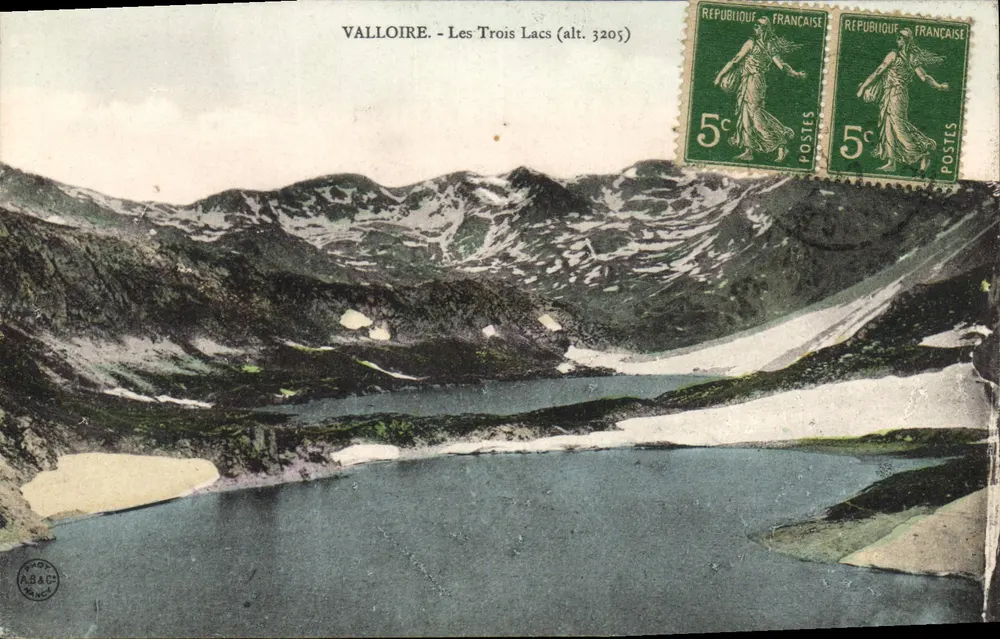 Valloire - Os Três Lagos (alt. 3205) — editor A.&C. MINGE - Frente
