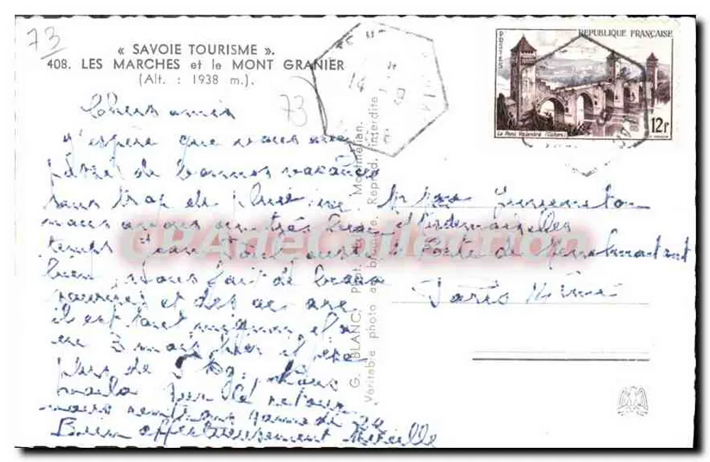 Les Marches e o Mont Granier — Savoie Tourisme — n°408 - Verso