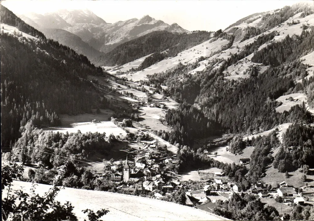 Beaumont-sur-Doron — Ogólny widok, Wspinaczka w kierunku Arêches — Fotografie L.E. Moulard, reproducent - Awers
