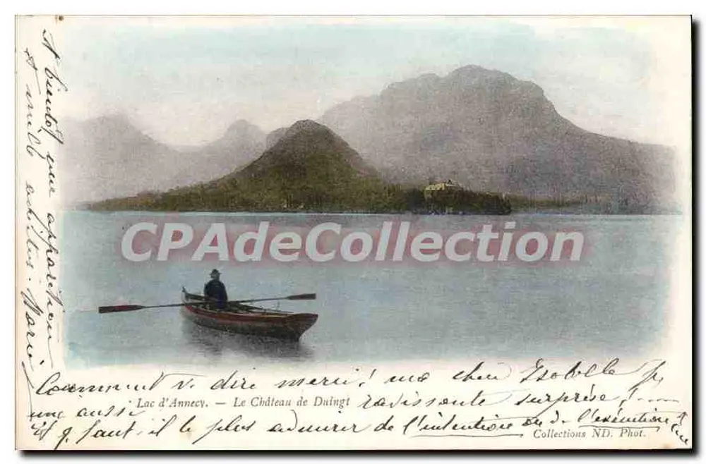 Lago de Annecy — O Castelo de Duingt — Coleções ND. Phot. - Frente