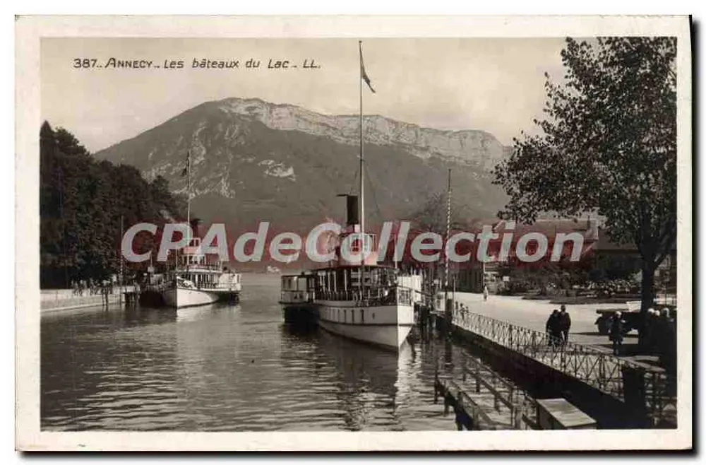 Annecy — Os barcos do Lago — LL — n° 387 - Frente