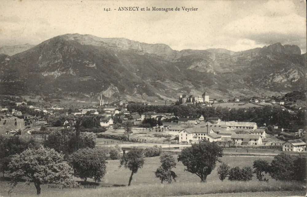 ANNECY et la Montagne de Veyrier — Pittier, phot.-édit., Annecy, n° 142 - Recto