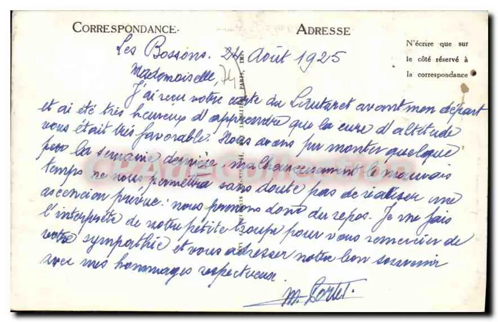 Argentières e o Mont-Blanc — ND - Verso