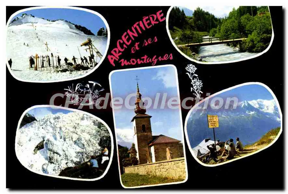 Argentière e suas montanhas — Editor J. Cellard, n° E.14621 - Frente