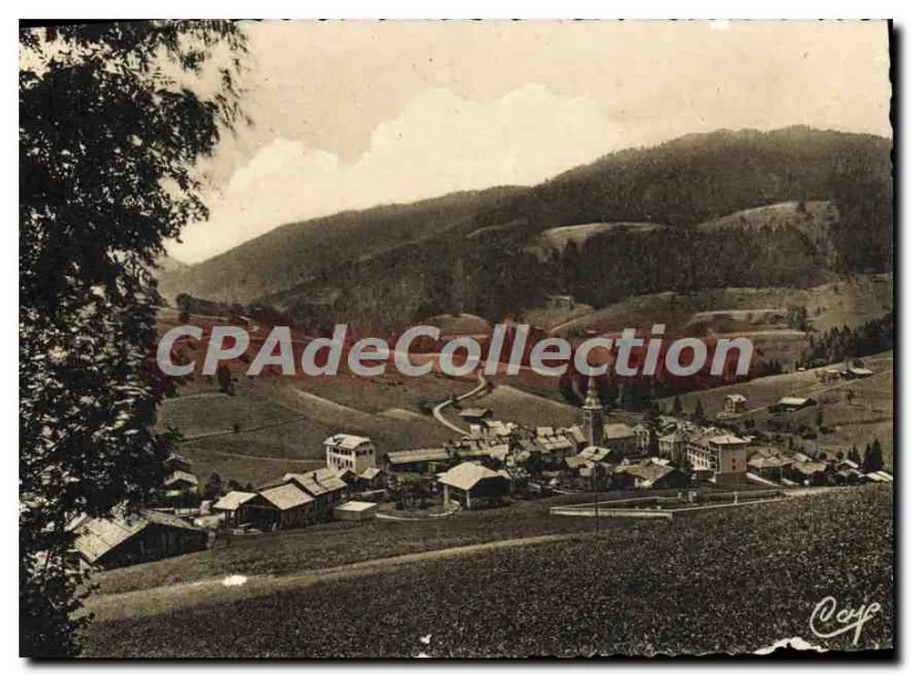 La Clusaz (1040 m) — Allgemeiner Blick und Beauregard — Antike Ansichtskarte aus Sammlung - Vorderseite