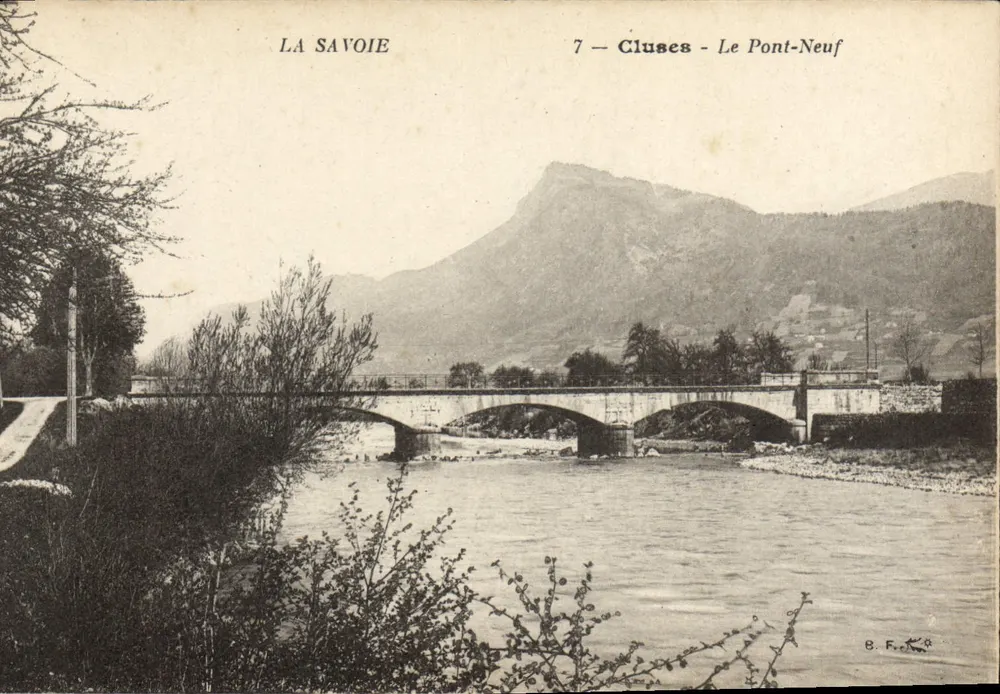 Cluses - O Pont-Neuf — A Savóia — editor B.F. n°7 - Frente