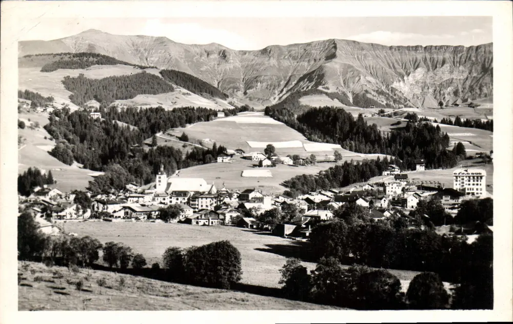 Mégeve — Vista panorâmica — L. Morand, editor (Haute-Savoie) - Frente