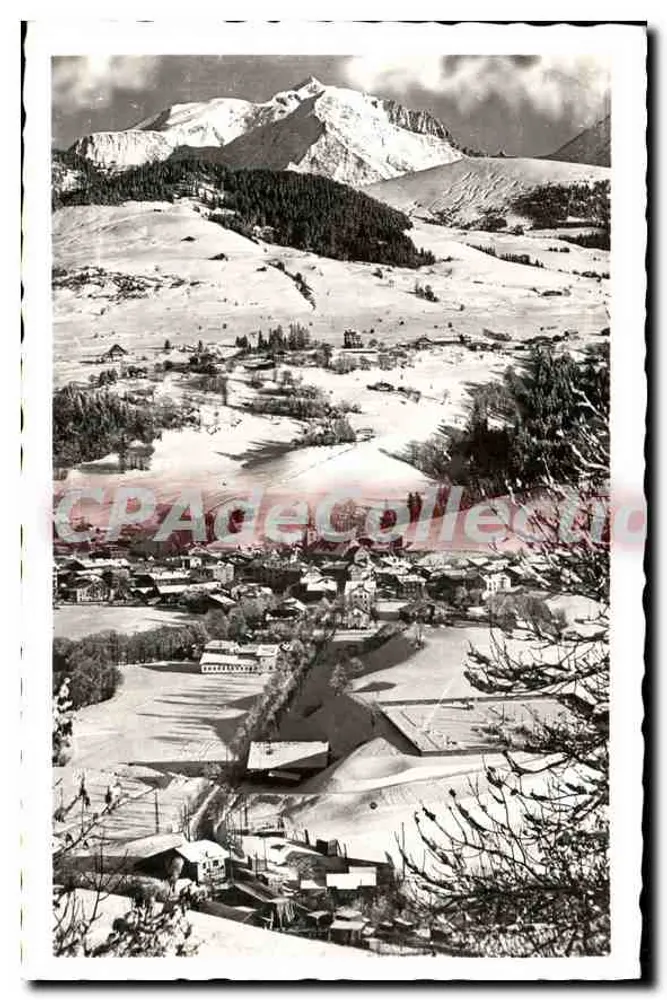 Megève (1113 m.) — Vista geral invernal — L. Morand, Editor - Frente