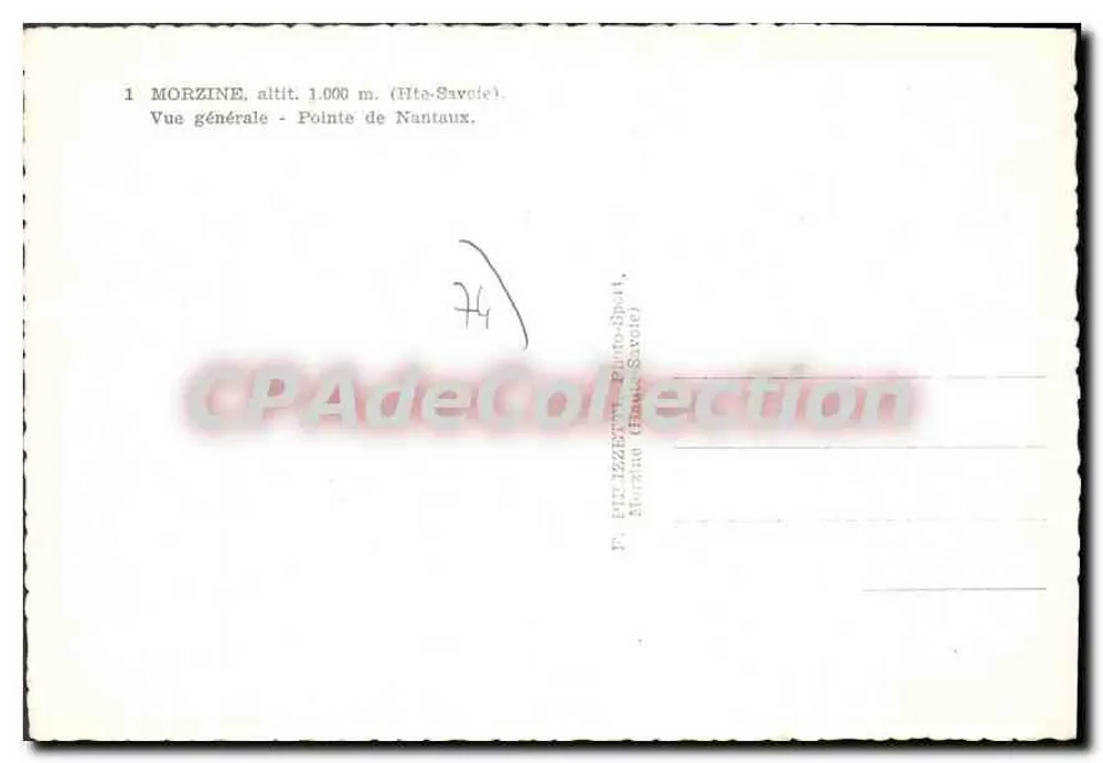 Morzine — Vista geral - Ponta de Nantaux — T. FITZ IZZEY, Morzine (Alta Saboia) - Verso