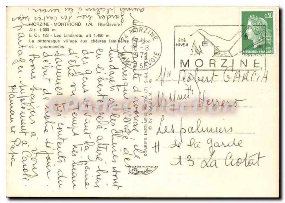 Morzine - Montriond — village alpin aux chalets et à la montagne — éditeur Céline - Verso