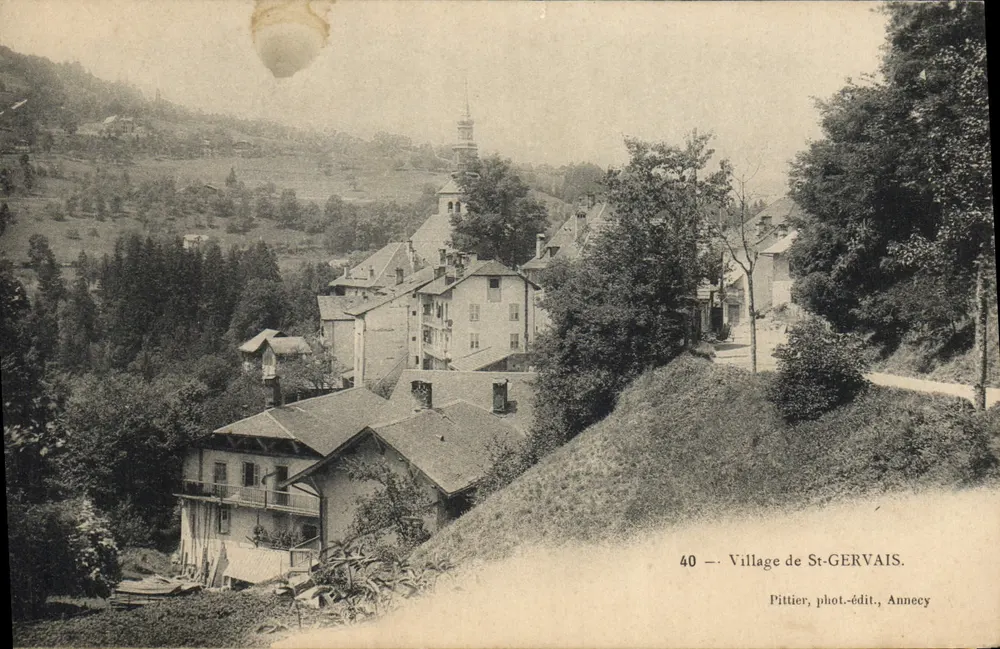 Vila de St-Gervais — vista panorâmica — Pittier, fot.-edit., Annecy, n°40 - Frente
