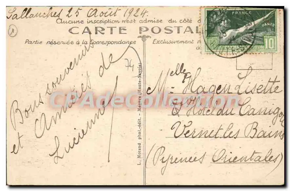 Sallanches und die Tal Magland — Haute-Savoie — Antike Ansichtskarte Nr. 400 - Rückseite