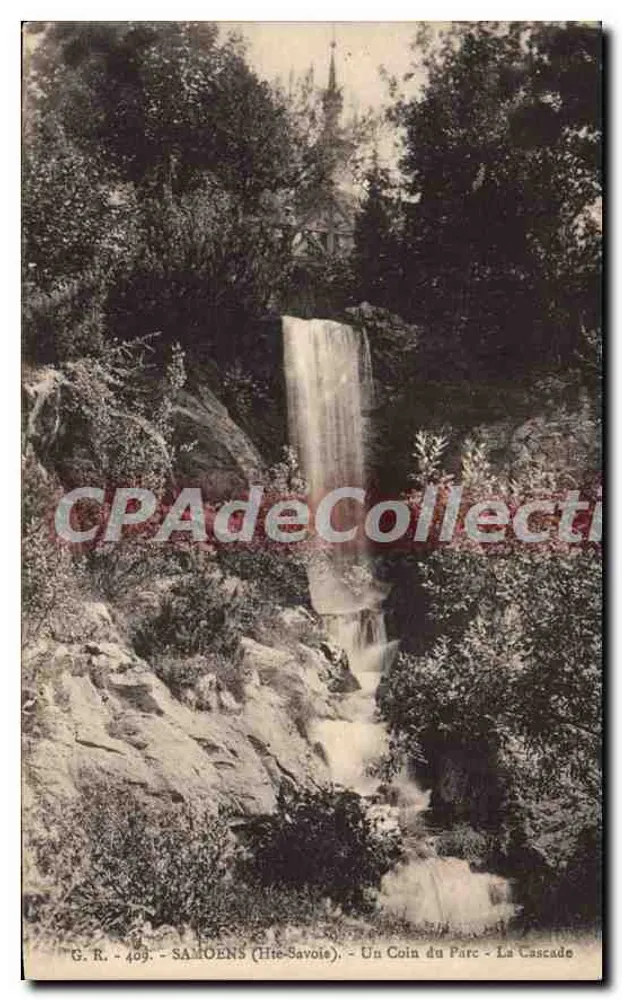 Samoëns (Alta Saboya) — Un Rincón del Parque - La Cascada — G. R. - 409 - Anverso