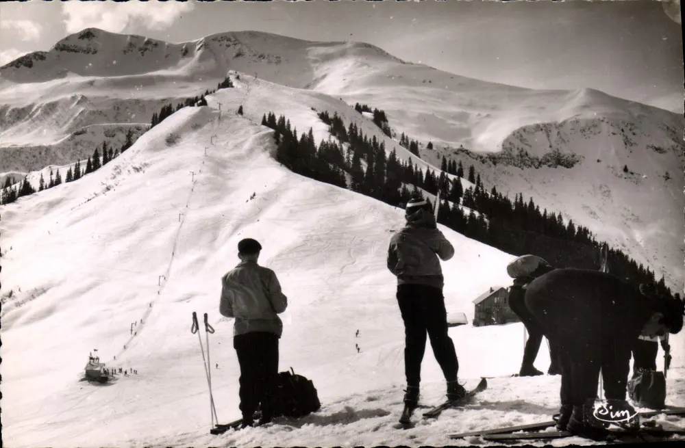 Samoëns (Haute-Savoie) — Les Saix, la Croix Bérard und der Schlepplift "CLM" — Comhier - Vorderseite
