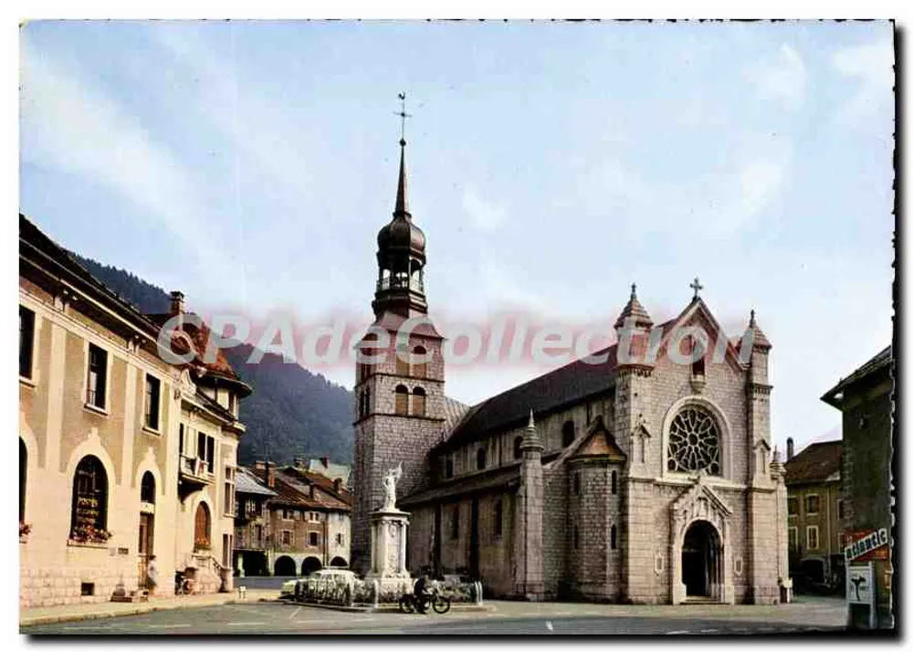 Thônes (Hoog Savoie) — Plein van de Gemeente — Uitgave J. Cellard - Bron (Rhône) - Voorkant