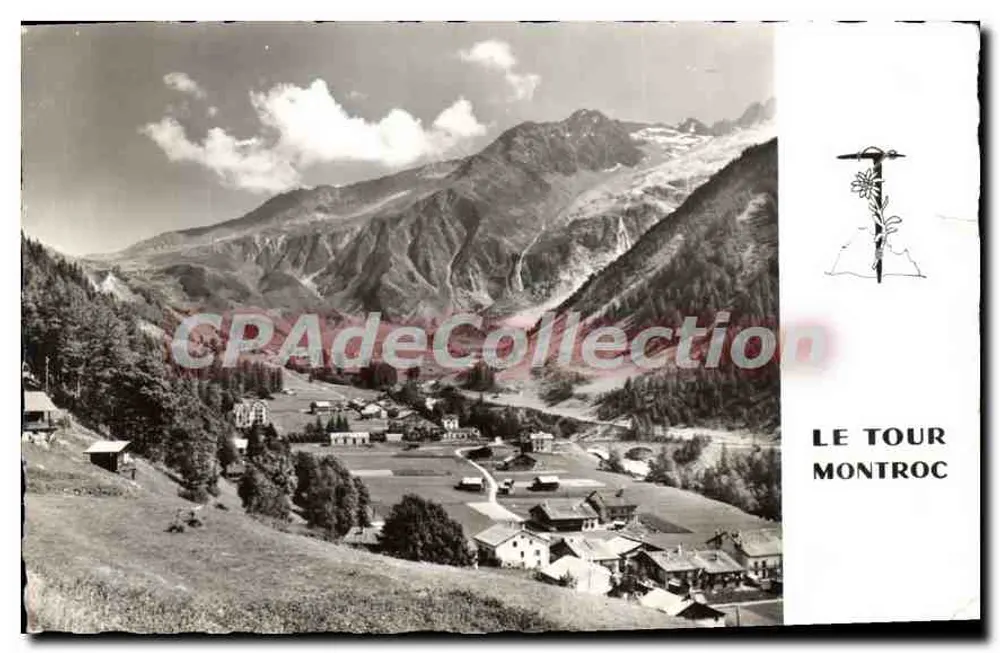 Le Tour Montroc — vista do glaciar do Tour e do Col de Balme — Fotos Le Mout, Charenton - Frente